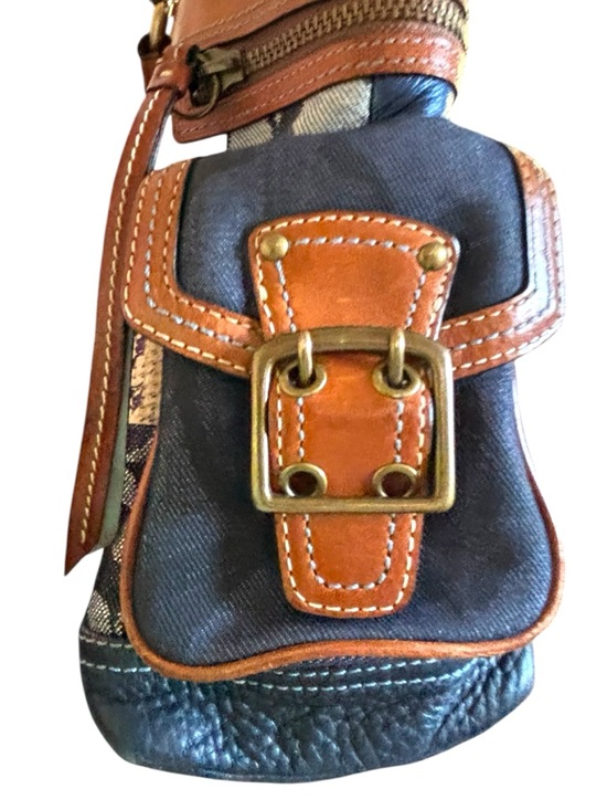 Coach Legacy RARE Limited Edition Mosaic Denim Patchwork Tote Bag Blue Signature - Picture 2 of 13